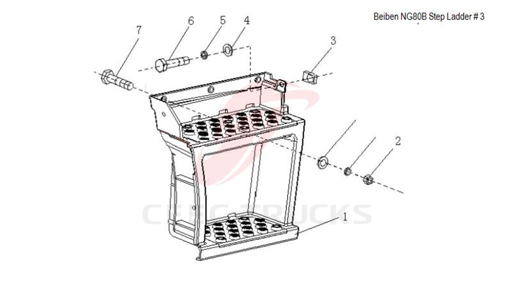 Beiben NG80B step ladder 5716600801 price