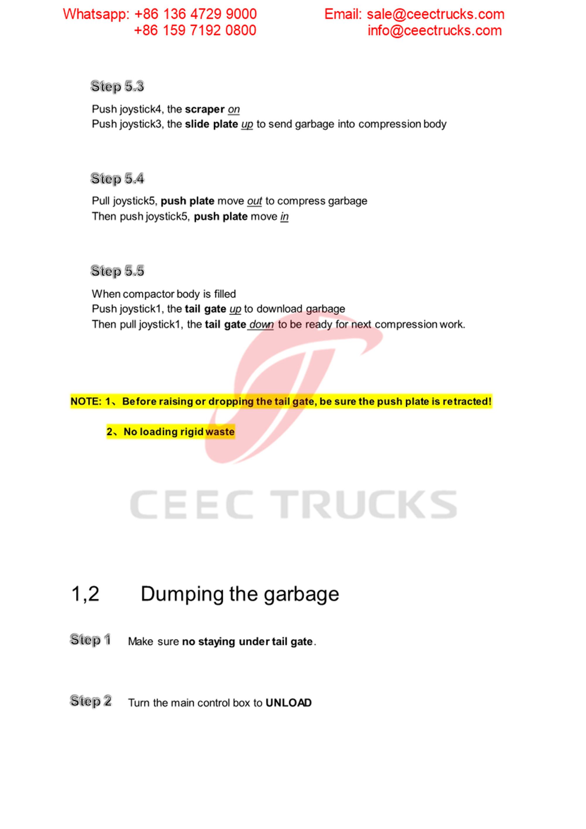 Dominica customer buy ISUZU FVR 12CBM garbage compactor truck