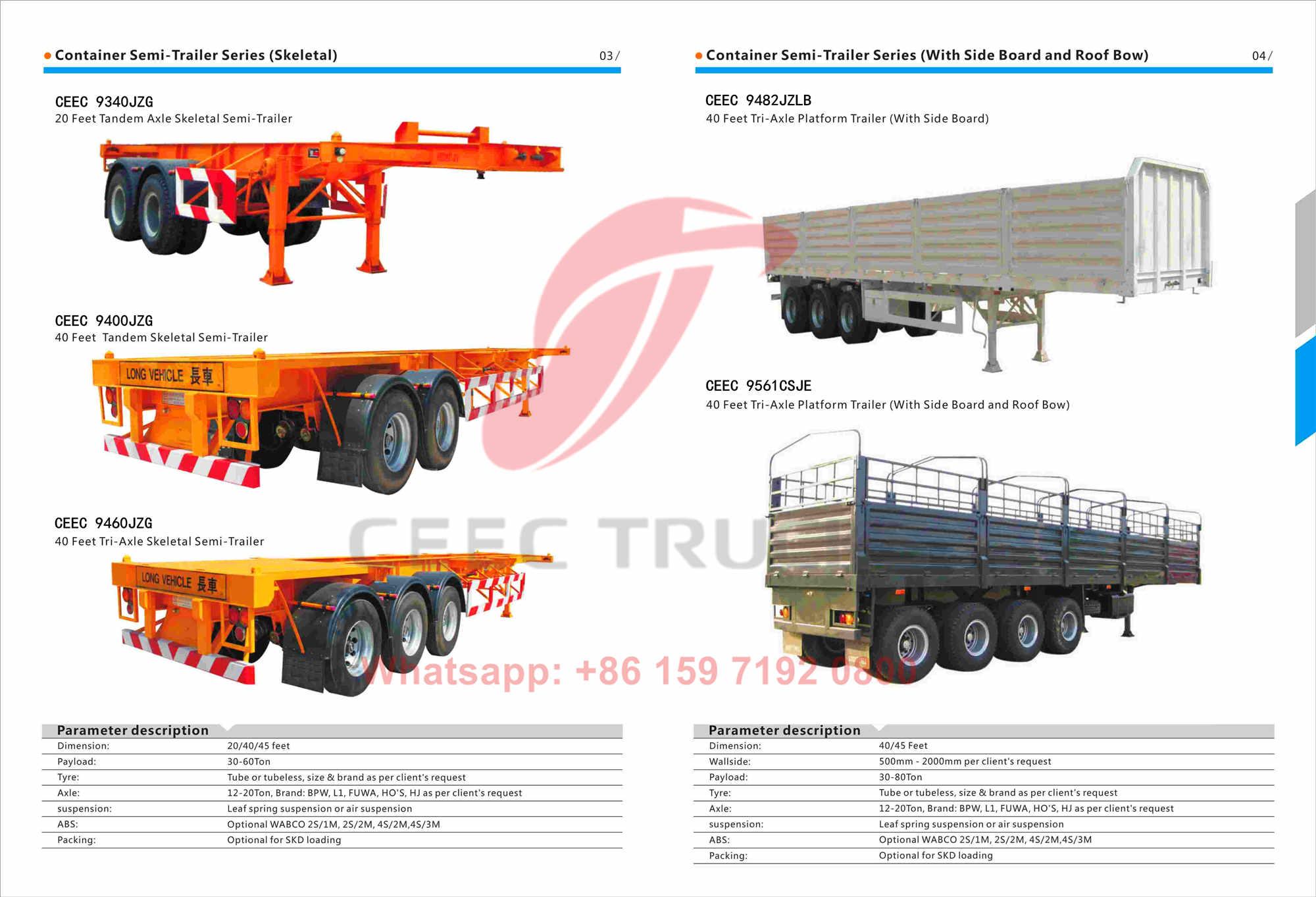 CEEC semitrailer catalogue