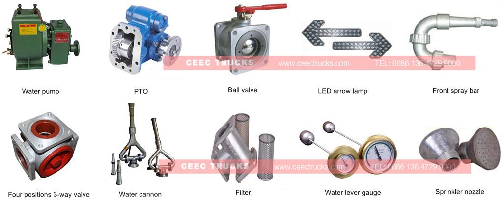 CEEC supply ISUZU 5CBM water tanker truck parts