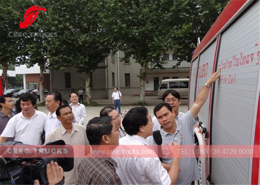 Laos Customer testing FOTON fire truck