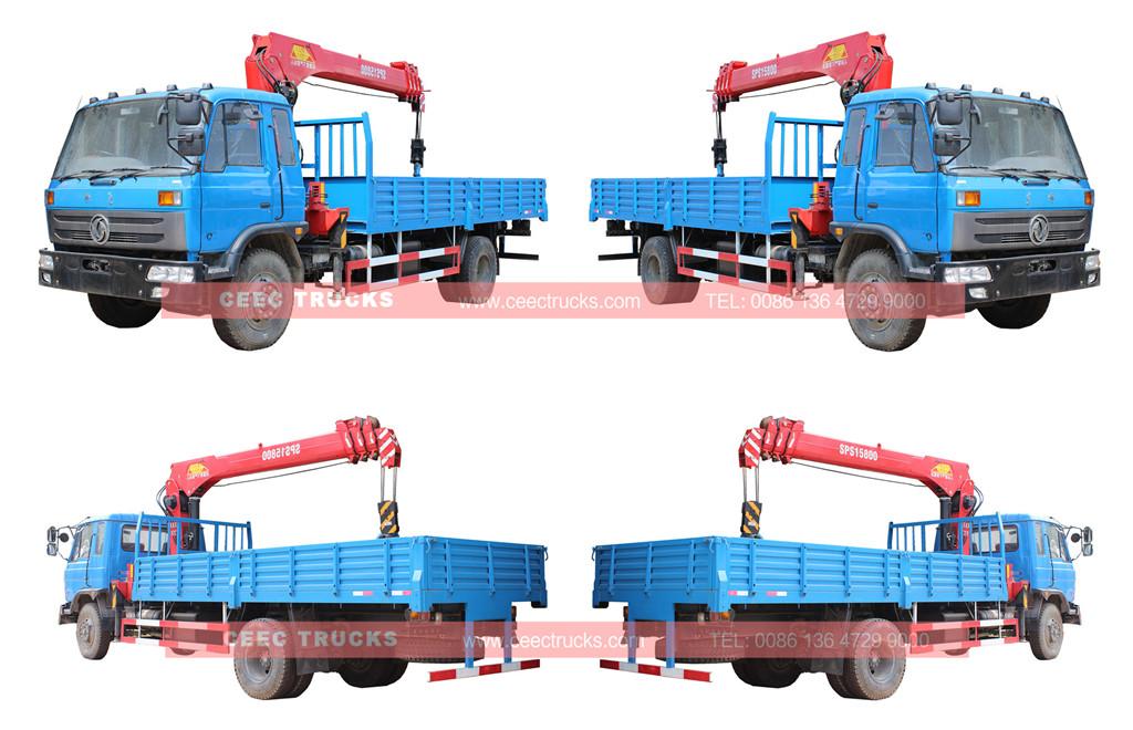 DONGFENG crane truck with 6.T palfinger boom crane