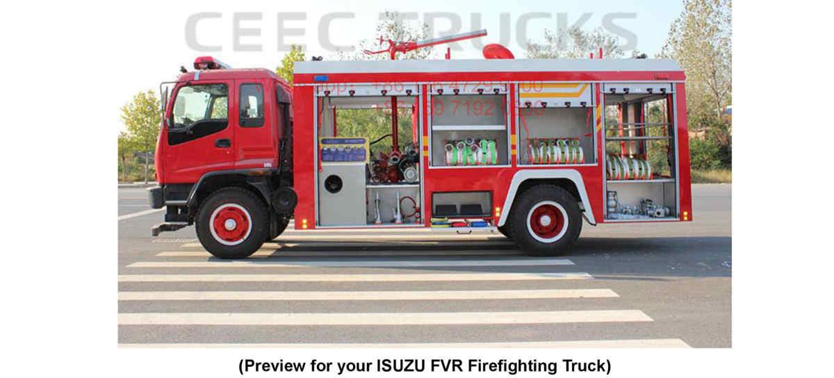 Ameria--ISUZU FVR 5CBM Water & Foam fire fighting truck Ameria--ISUZU FVR 5CBM Water & Foam fire fighting truck