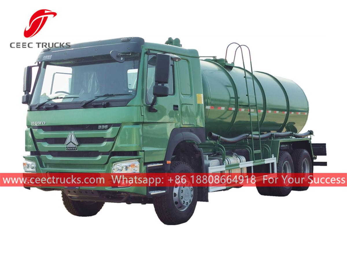 HOWO 336HP euro 3 vacuum truck for sale