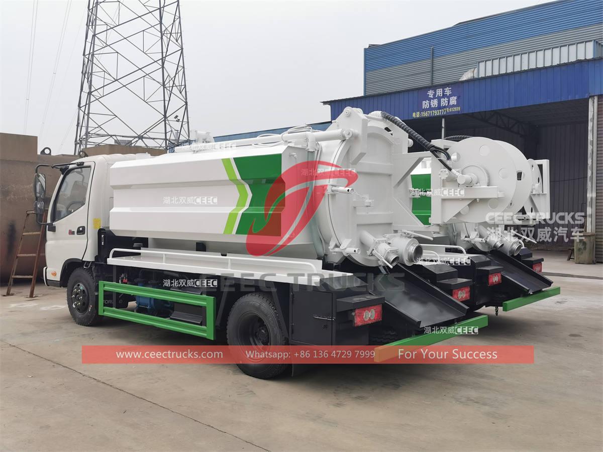 FOTON 5CBM combination sewer jetting truck