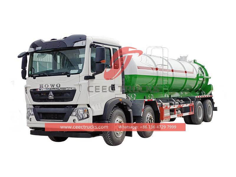 howo 12 wheeler sewer vator truck