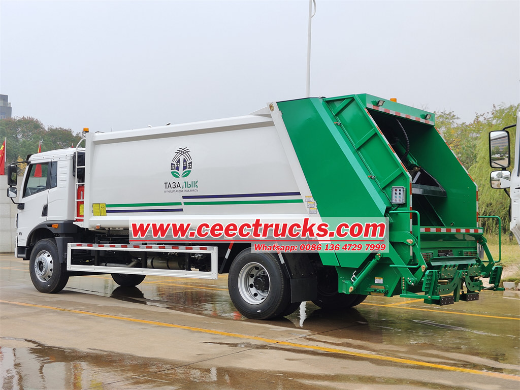 FAW refuse compactor truck for sale