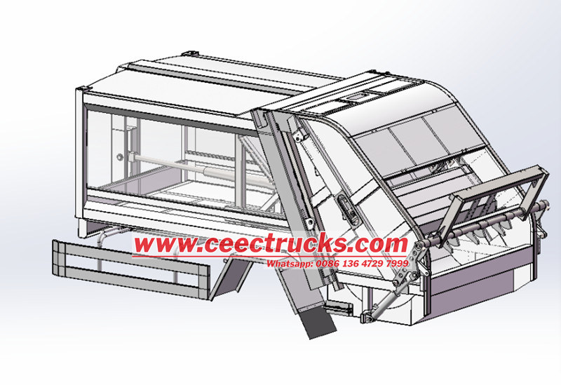 Isuzu rear loader truck superstructure