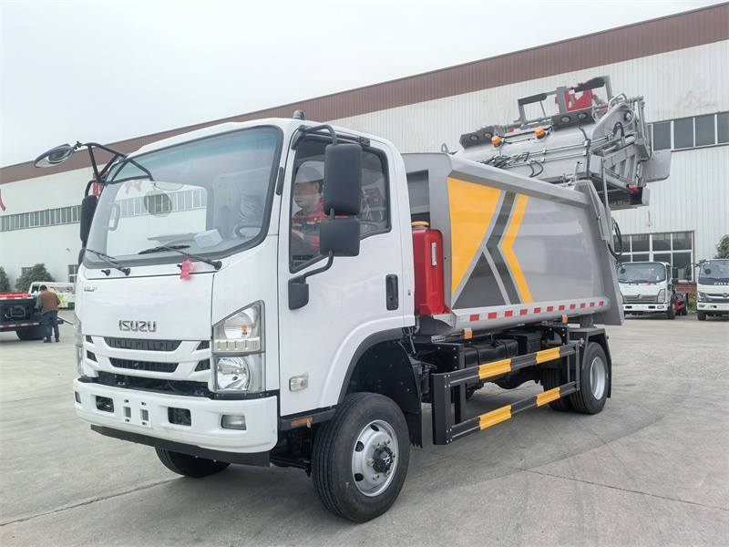 ISUZU NPR off-road garbage rear loader truck