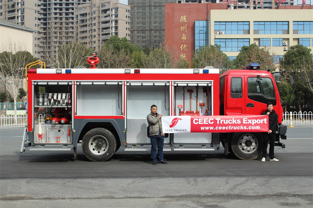 Isuzu tanker fire truck
