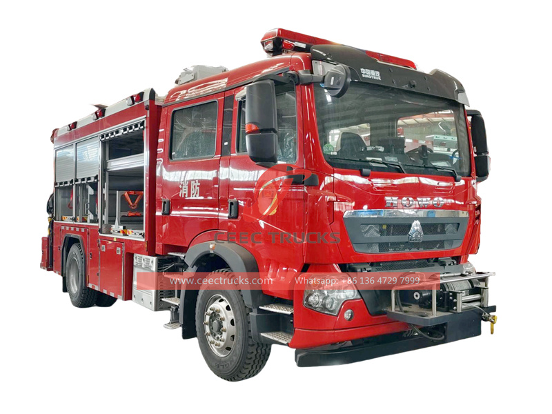 Howo 4x2 emergency lighting fire truck Howo 4x2 emergency lighting fire truck