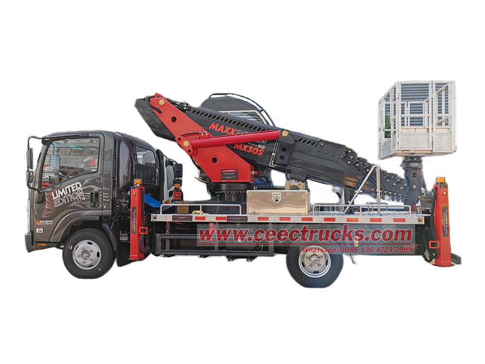 Isuzu KV100 aerial lift platform vehicle