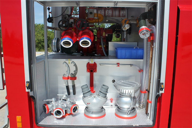 Left side view of spare parts storage box