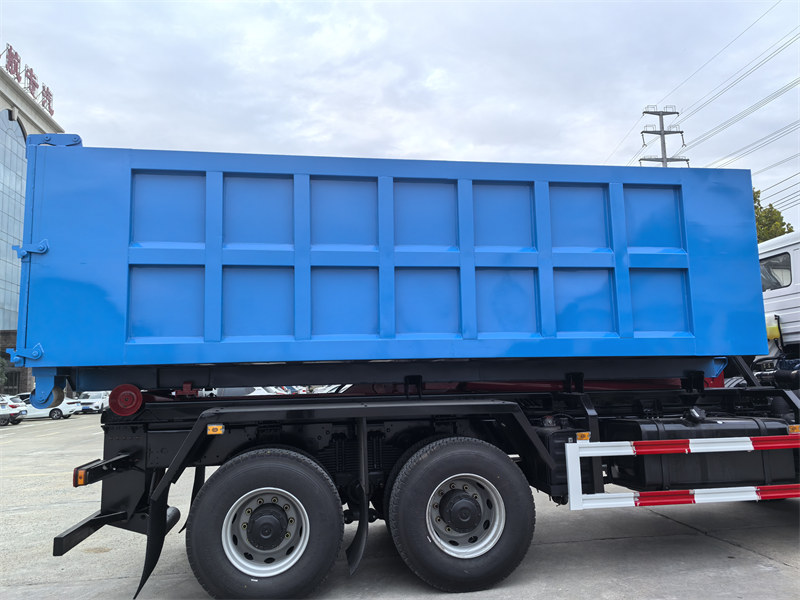 Side view of garbage container