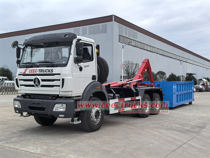 Beiben 20tons hook loader garbage truck