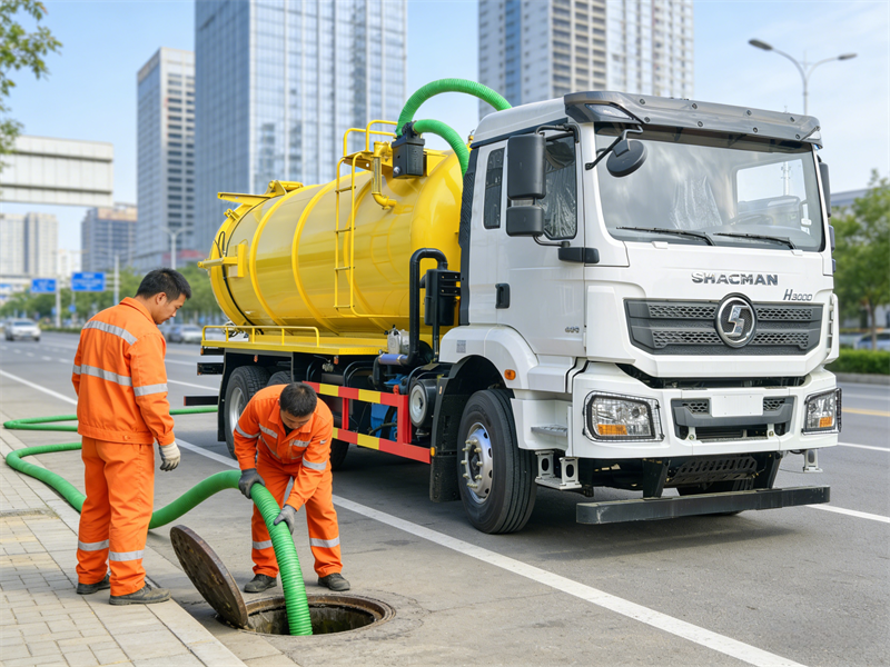 Shacman 18CBM vacuum tanker for drainage suction