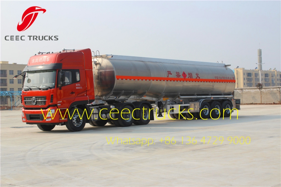 China best 3 axle oil tanker semitrailer export