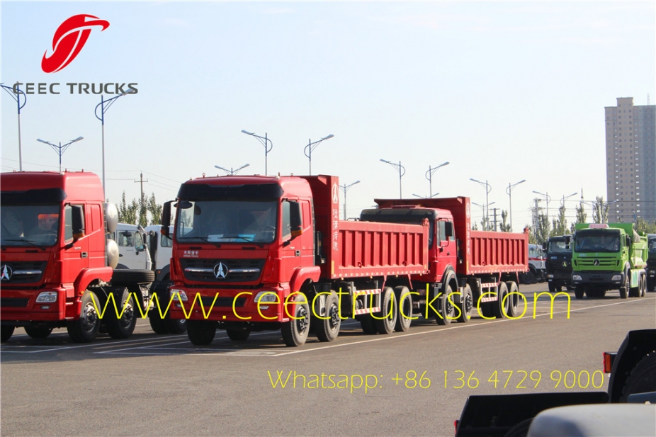 beiben 12 wheelers tipper trucks for congo