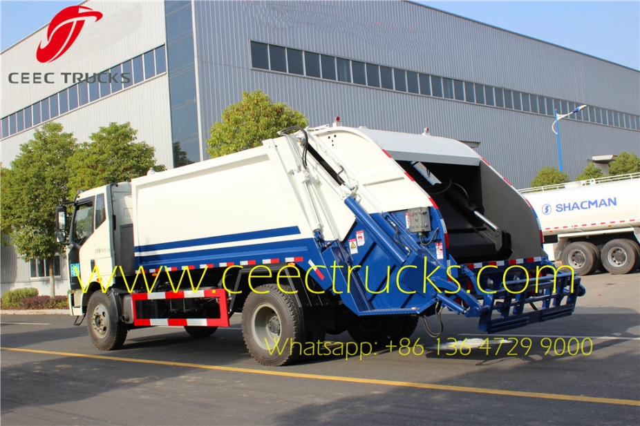 Lowest price FAW 10-12 m³ garbage compactor trucks