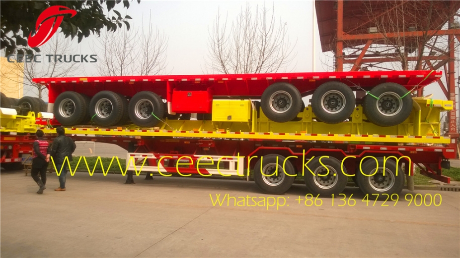 70T Bogie suspension trailer hot sale in Africa countries