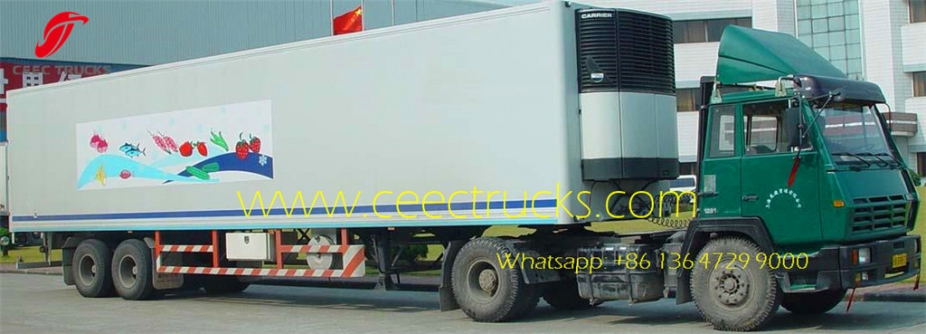 40-60 CBM refrigetated semi-trailer manufacturer lowest price sale