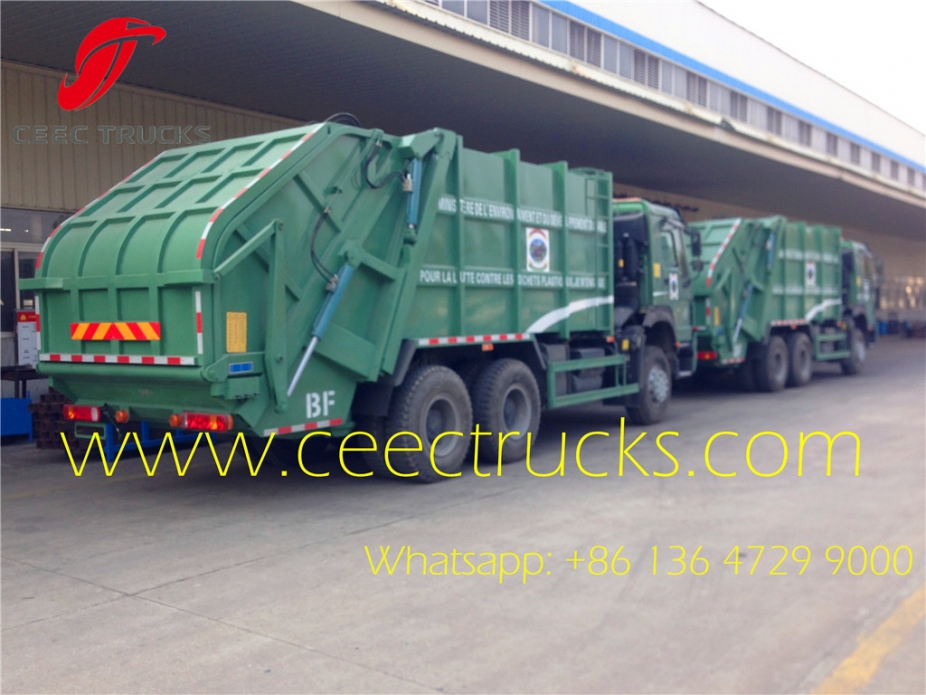 90km/h Max speed howo 336HP china garbage truck capacity 10wheel garbage truck