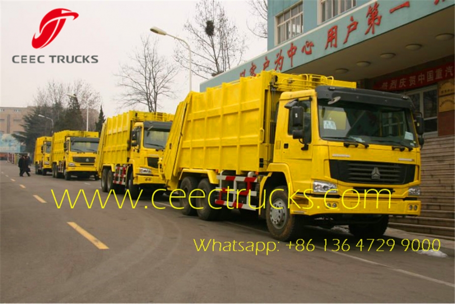 90km/h Max speed howo 336HP china garbage truck capacity 10wheel garbage truck