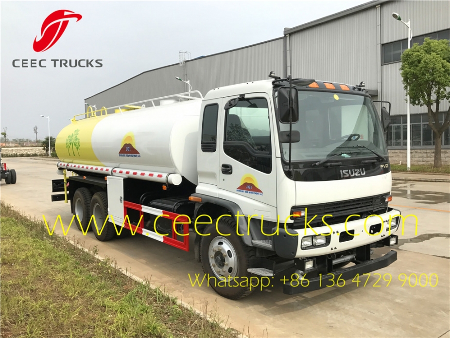 Mongolia customer buy 4 units ISUZU FVZ fuel trucks on sale