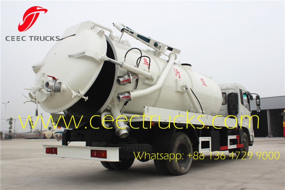 Dongfeng / ISUZU vacuum sewage suction truck 12cbm withe colour for UN