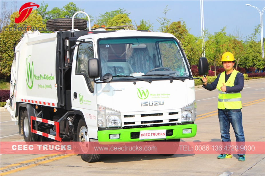 ISUZU 5cbm garbage compactor truck