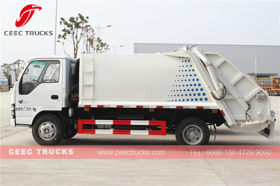 TOP quality ISUZU 5000L garbage compactor truck