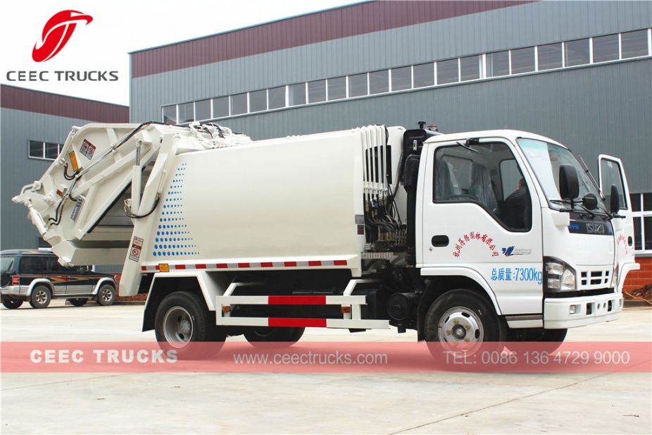 ISUZU 5000L trash compressor na sasakyan