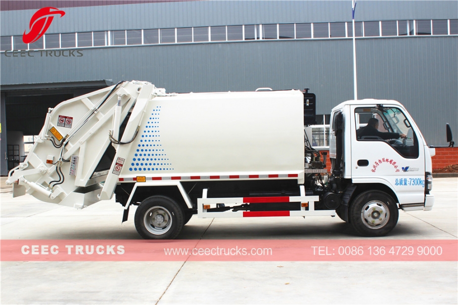 ISUZU 5000L trash compressor na sasakyan