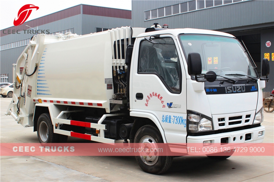 ISUZU 5000L trash compressor na sasakyan