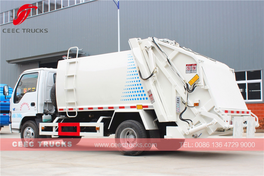 ISUZU 5000L trash compressor na sasakyan