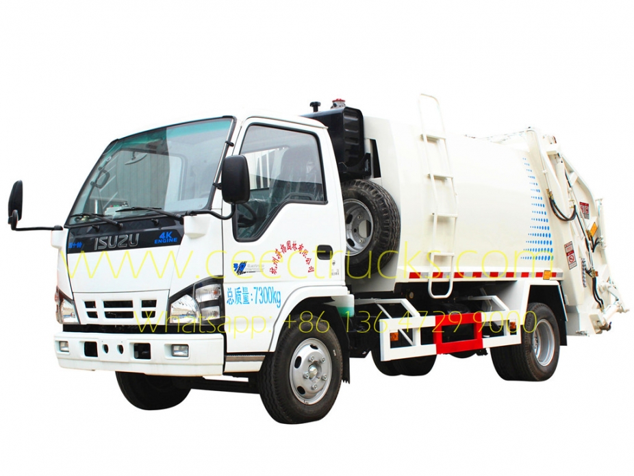 ISUZU 5000L trash compressor na sasakyan