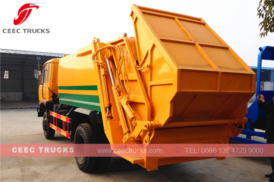 Algeria 10 cbm Dongfeng garbage compactor truck