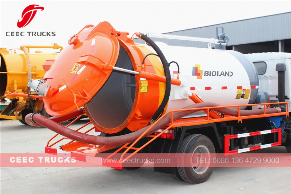 Dongfeng 4,000L Vacuum sewage tanker truck