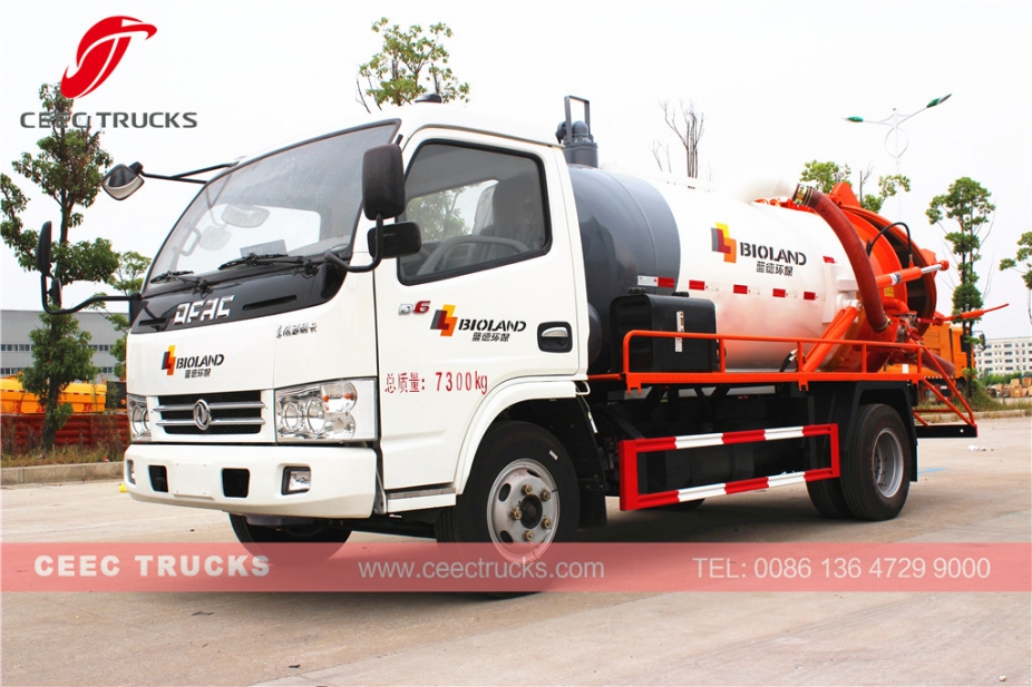 Dongfeng 4,000L Vacuum sewage tanker truck