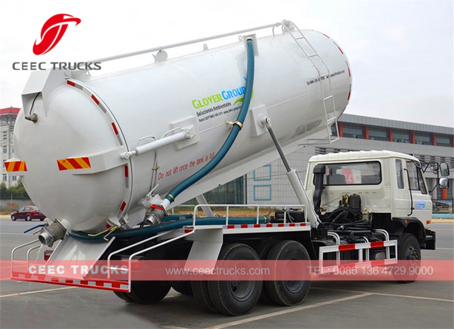 Dongfeng 16CBM sewage suction tank trak