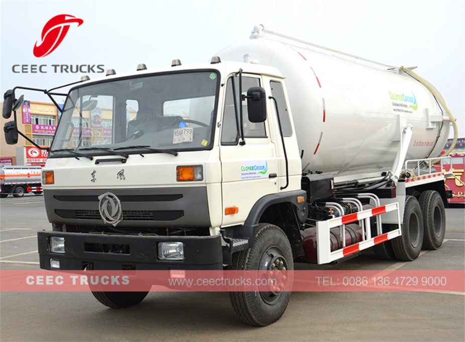 Dongfeng 16CBM sewage suction tank trak