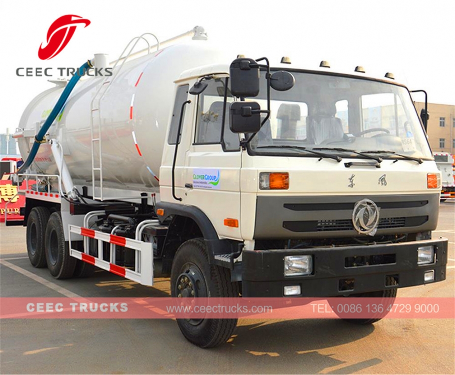 Dongfeng 16CBM sewage suction tank trak