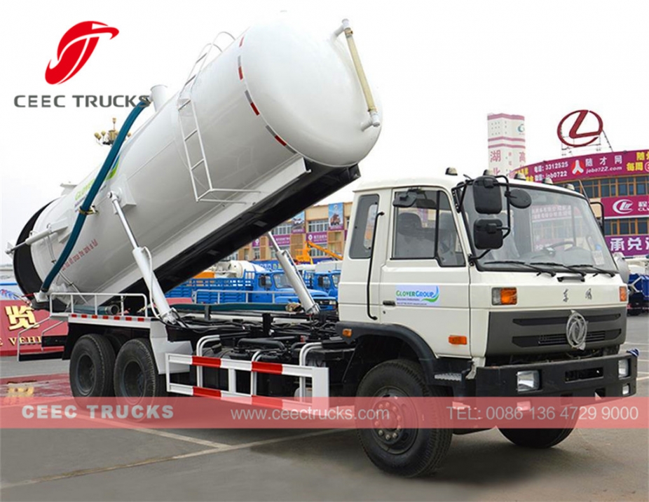 Dongfeng 16CBM sewage suction tank trak