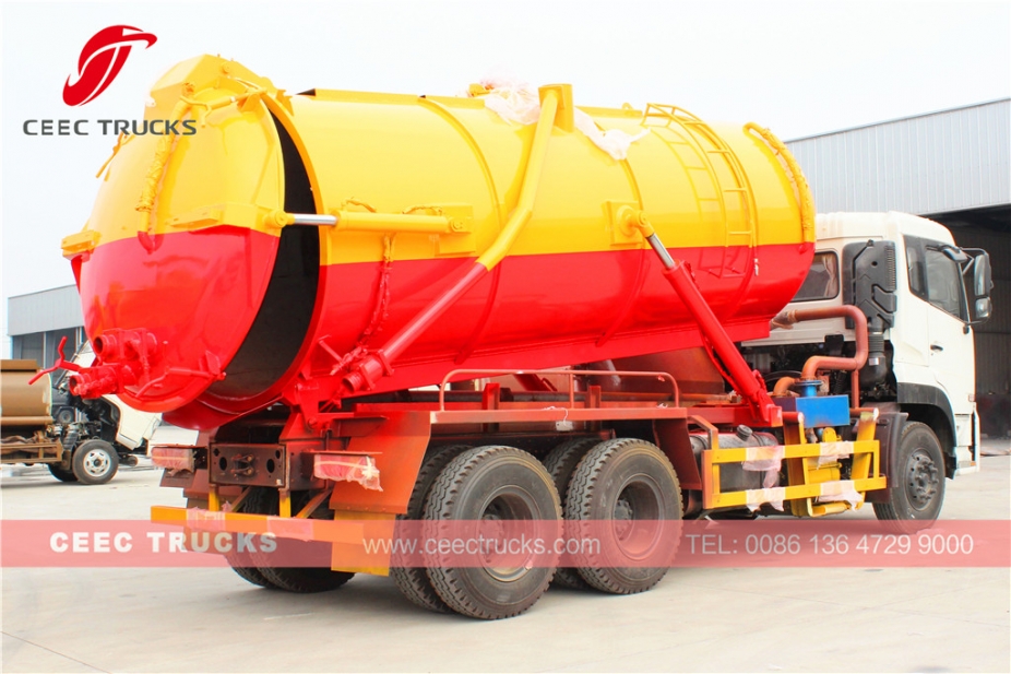 Dongfeng 16CBM vacuum sewage suction tanker truck