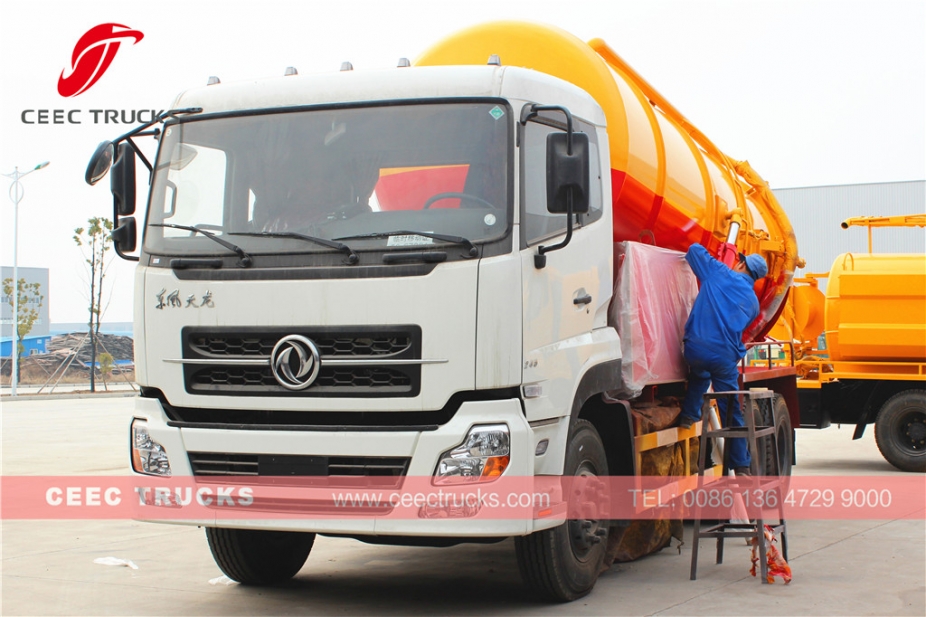 Dongfeng 16CBM vacuum sewage suction tanker truck
