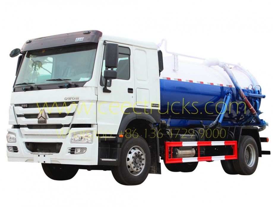 HOWO RHD model 10,000L vacuum sewer truck