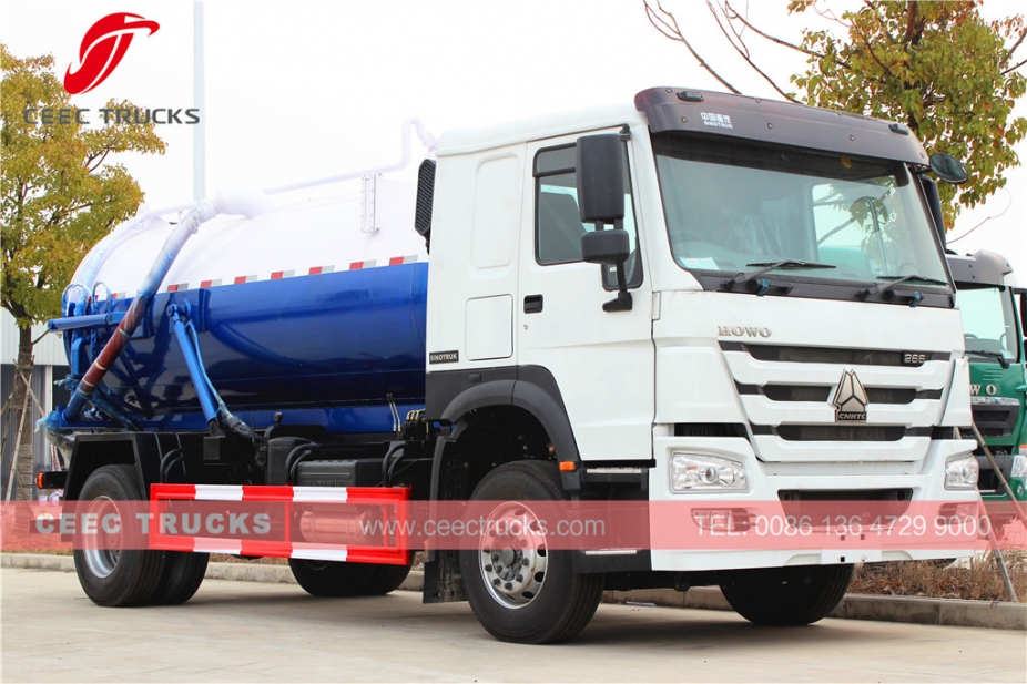 HOWO RHD model 10,000L vacuum sewer truck