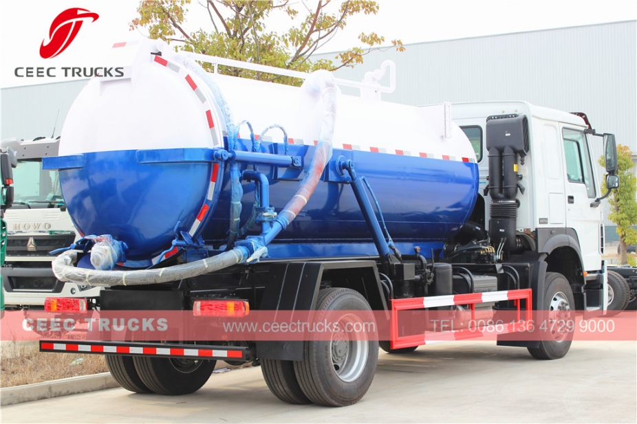 HOWO RHD model 10,000L vacuum sewer truck