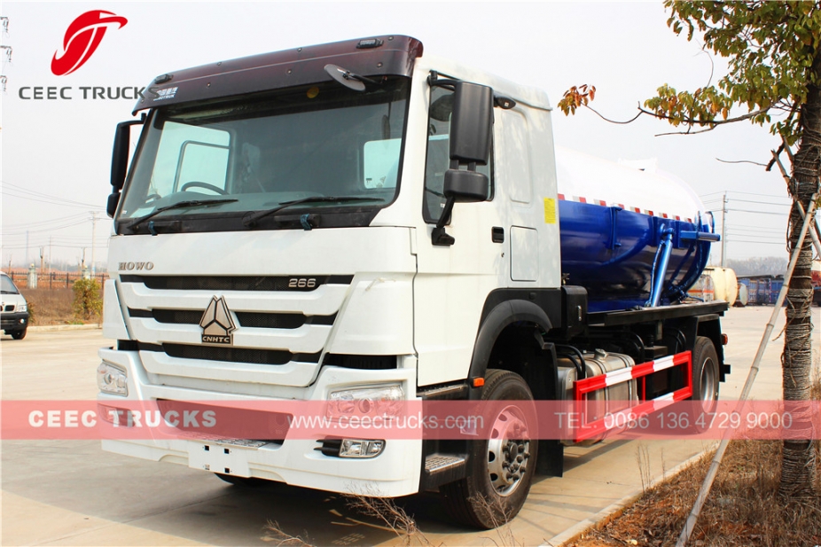 HOWO RHD model 10,000L vacuum sewer truck