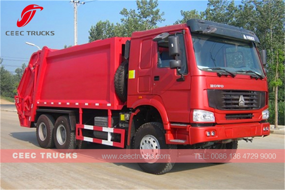 Howo 18 CBM refuse compressor truck for sale